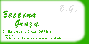 bettina groza business card